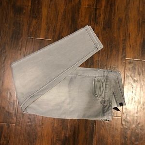 White House Black Market Gray Bedazzled Jeans